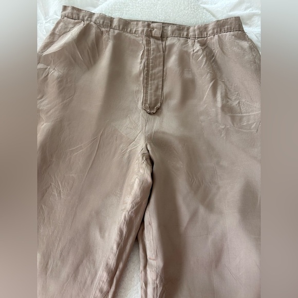 Ann Gerlin linen pants vintage sz US 18 tan - Picture 11 of 13